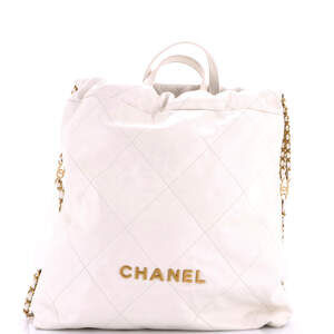 Chanel Large 22 Chain Backpack Quilted Calfskin